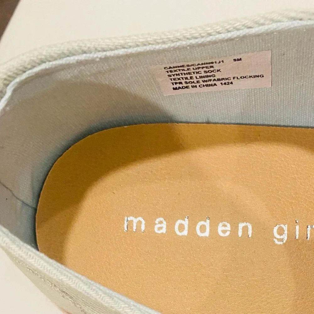 New Madden 9M Teal Cannes Lace Up Platform Espadrille Sneakers